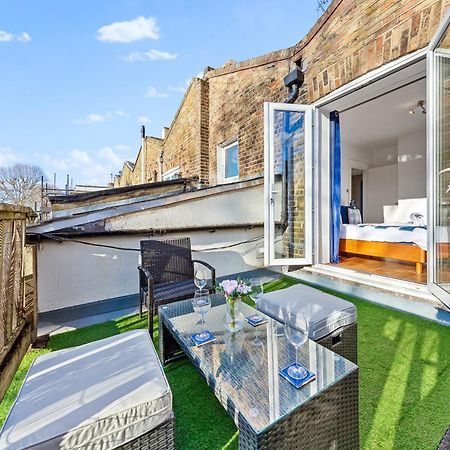 Balcony Blue Theme 1 Bedroom Central London Luxury Flat Near Hyde Park! Accommodates Up To 6! Double Sofa Bed And Next To Station! Exterior foto